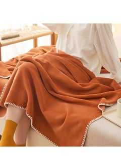 Buy Waffle Double Layer Fleece Blanket Office Siesta Sofa Blanket Four Seasons Air Conditioning Blanket in Saudi Arabia