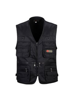 اشتري Multi-Pocket Outdoor Fishing Vest for Men Black في الامارات