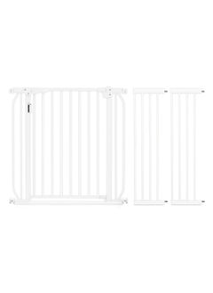 Buy Metal Safety LED Gate With 2 Extension, 20 cm - White in UAE