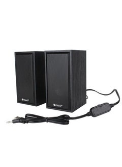 Buy Multimedia Speakers 3Wx2 For Mobile Computer Tab USB 2.0 With Volume Control Kisonli T002A in Saudi Arabia