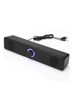 Buy E-3511 Computer Speaker Soundbar - (6W) 3W * 2.0 channels - 3.5mm Jack + USB Powered For Laptop, Desktop in Egypt