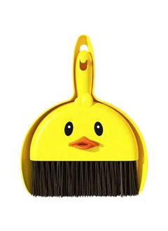 Buy QSHOP®Mini Broom and Dustpan Set, Cute Yellow Duck Mini Broom and Dustpan Set, Multifunctional Household Cleaning Accessories for Crumbs Tabletop Keyboard Pet Cage Cleaning in Egypt