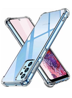 Buy Galaxy A73 5G Crystal Clear Transparent Shockproof Soft TPU Protective Case Cover in UAE