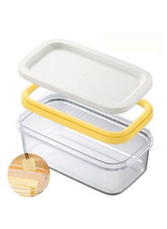 Buy Butter Box, with Transparent Lid Refrigerated Butter Slicer Cutter Stainless Steel, Butter Cutter Slicer and Dish, Replaceable Kitchen Cooking Baking Tool, for Kitchen (White) in Saudi Arabia