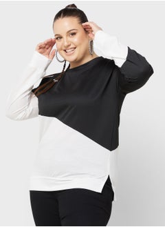 Buy Colourblock Detail Sweatshirt in Saudi Arabia