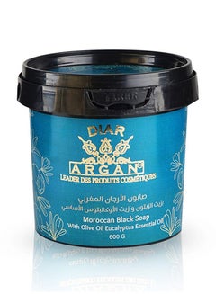 Buy Diar Argan Moroccan Black Soap With Olive Oil Eucalyptus Essential Oil 600g in Saudi Arabia