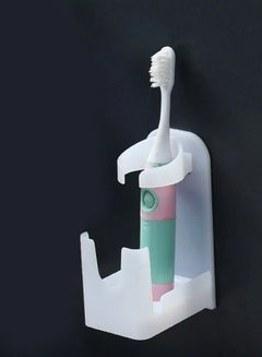 اشتري Wall Mounted Electric Toothbrush Holder Multipurpose Space-Saving Toothbrush and Toothpaste Holder 10x6.5x4.5 cm في الامارات