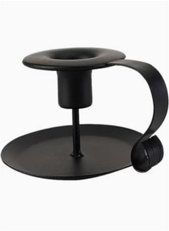 Buy Metal Candlestick Holder Black in Saudi Arabia