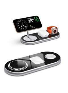 Buy 3 in 1 Magnetic Wireless Charger Foldable Fast Mag-Safe Wireless Charging Station for Phone 14 13 12 Pro Max/Pro/Mini/Plus Watch Ultra 8/7/SE/6/5/4/3/2/1 AirPods pro/2/3 Mag-Safe Charger in Saudi Arabia