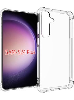 Buy For Samsung Galaxy S24 Plus Case Crystal Clear Ultra Slim Cover Shock-Absorption Bumper Transparent Shockproof Phone Case for S24 Plus in UAE