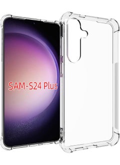 Buy For Samsung Galaxy S24 Plus Case Crystal Clear Ultra Slim Cover Shock-Absorption Bumper Transparent Shockproof Phone Case for S24 Plus in UAE