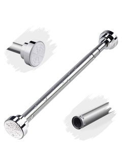 Buy Shower Curtain Rod, 100-160cm Adjustable Tension Spring,Telescopic Curtain Pole Stainless Steel Extendable Clothes Rail Extendable Pole,No Drilling in UAE