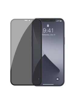 Buy Privacy Screen Protector iPhone 12 Pro Max Tempered Glass Privacy for iPhone 12 Pro Max 6.7" Black in Saudi Arabia