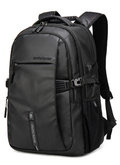 Buy Travel Daypack Water Repellant Scratch Resistant 30L Backpack with Built In USB/Headphone Port for Men and Women B00388 Black in UAE