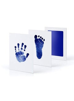 Buy Safe Inkless Baby Handprint And Baby Footprint Ink Pad With Imprint Cards 100% Non Toxic & Mess Free Safe For Newborn Baby And Toddlers (Dark Blue 0 6 Months) in UAE