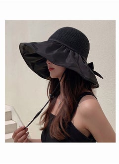 Buy Women Wide Brim Sun Hat Summer Beach Sun Hat Travel Foldable Brim Floppy Beach Hats for Women Outdoor UV Protection Mesh Beach Fishing Bucket Hat in Saudi Arabia