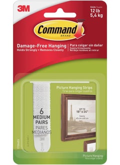 اشتري Command 17204Es Hanging Strips Med. Picture Holds 3Lbs 6 Set Pk We في الامارات