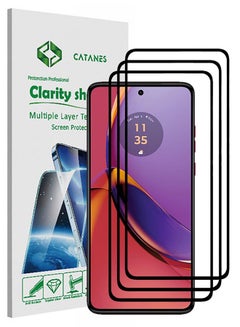 Buy 3 Pack For Motorola Moto G84 Screen Protector 9H Hardness Scratch Resistance Screen Protector 3D Tempered Glass Film Ultra HD Easy Install Case Friendly Glass in UAE