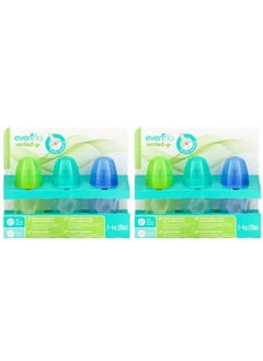 اشتري Evenflo Feeding, Vented+Twist PP Tint Bottles, Standard, 0+ Months, Slow Flow, 6 Bottles, 4 oz (120 ml) Each في الامارات