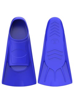 Buy Swimming Fins, 8.27*3.35 inches Silicone Short Fins Adult Kids Professional Lightweight Diving Training Flippers for Snorkeling, and Blue in UAE