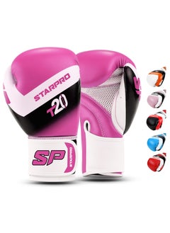 اشتري Starpro Junior T-20 Boxing Gloves | Blue Pink and White | For Youth Training and Sparring in Boxing Kickboxing Fitness and Boxercise | Kids 4oz 6oz في الامارات