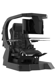 Buy Zero Gravity Reclining Gaming Workstation Game Chair Ergonomic Gaming Chair With Heat And Massage With 3 Monitors Computer in UAE