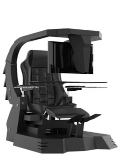 Buy Zero Gravity Reclining Gaming Workstation Game Chair Ergonomic Gaming Chair With Heat And Massage With 3 Monitors Computer in UAE