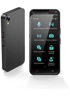 اشتري Language Translator Device, Two Way Real-Time Voice Translation in138 Languages, High Accuracy Instant Translation with 3" Touch Screen Supported Voice/Text/Offline/Photo Translation and Chatgpt في الامارات