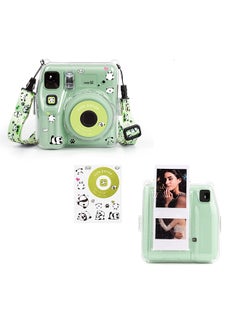 Buy Clear Case for Fujifilm Instax Mini SE Instant Camera | Protective Hard PC Cover with Film Pocket + Cute Sticker & Removable Strap - Clear in UAE