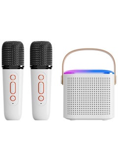 اشتري Portable Bluetooth Karaoke Speaker with 2 Wireless Microphones for Home Enjoyment Party في السعودية