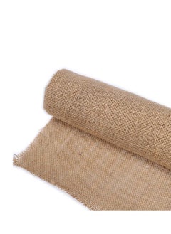 Buy Jute Burlap Fabric Ribbon Roll DIY Sewing Craft Tablecloth Home Decor - Natural Color 48CM*5M in UAE