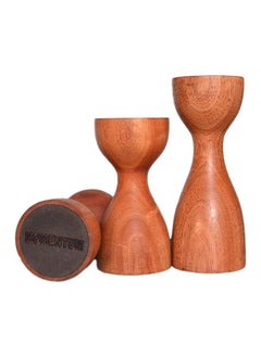 اشتري Momentum natural wood candle holder set of three pieces that enjoy unique wood texture and shape what you are looking for. في مصر