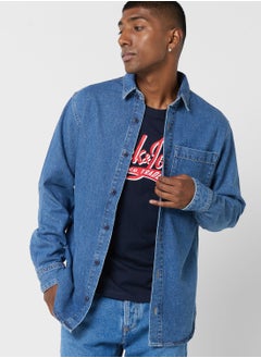 Buy Regular Fit Denim Shirt in Saudi Arabia