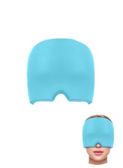 Buy Migraine Relief Cap, Gel Headache Relief Cap, Migraine Ice Compress Turban Cap, for Puffy Eyes, Tension & Stress Relief, Reusable Cold/Hot Therapy (Blue) in UAE