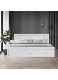 Buy Cornell King Bed with 3 Drawers 207 x 90 x 192 cm in UAE