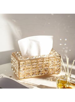 Buy European Light Luxury Home Crystal Tissue Paper Box in Saudi Arabia