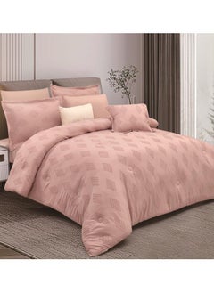 اشتري HOURS Plain Comforter Set with a sophisticated pattern 4 Pieces single Size في السعودية