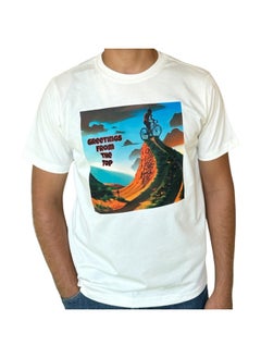 Buy Horse Polo Round Neck T-Shirt Off-White Printed, The Top in Egypt