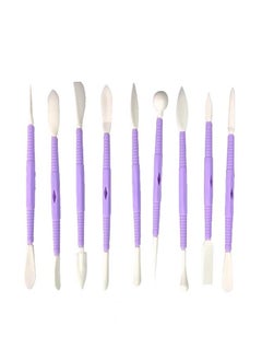 Buy Goolsky 9-Piece Bakery Tool Cake Knife Scraper Set Purple/White in UAE