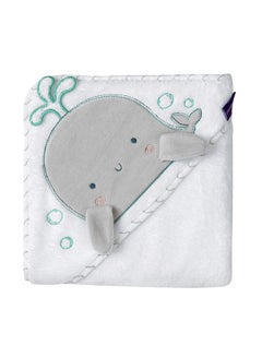 Buy Bamboo Apron Baby Bath Towel White/Grey in UAE