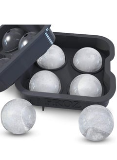 Buy Ice Ball Maker – Novelty Food-Grade Silicone Ice Mold Tray With 4 X 4.5cm Ball in UAE
