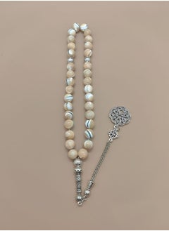 Buy 33 Natural Mother Of Pearl Prayer Beads/Tasbih/10cm in Saudi Arabia