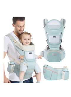 اشتري COOLBABY Baby Carrier Ergonomic Baby Carrier with Hip Seat Lumbar Front and Back Backpack Carry Stand for Newborn Babies and Toddlers في الامارات