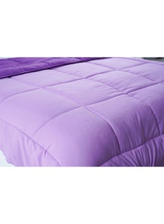 Buy Room Essential 2-Piece Reversible Comforter Set 160X220Cm Purple in UAE