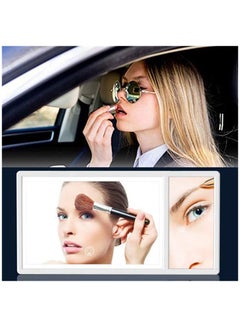 Buy Car Vanity Mirror with LED Lights 5x MAGNIFIED Sun Visor Makeup Mirror Dimming Touch Sensor Cosmetic Mirror Portable Travel Car Interior Built in Lithium Battery Rear View Mirror in Saudi Arabia