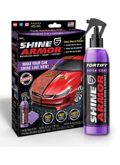 Buy Shine Armor Fortify Quick Coat Ceramic Coating - Car Wax Spray - Waterless Car Wash & Wax - Hydrophobic Top Coat Polish & Polymer Paint Sealant Protection in UAE