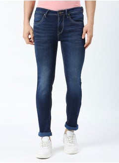 Buy Mid Rise Low Fade Jeans with Pocket Detail in Saudi Arabia