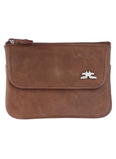 Buy Laveri Leather Coin Purse With Key Chain Brown Hunnter in UAE