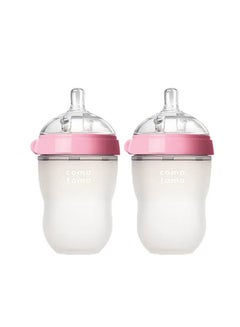 Buy Nature Feel Baby Feeding Bottle 250ml, Pack of 2 - Pink in Saudi Arabia