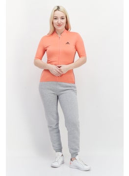 Buy Women Sportswear Fit Short Sleeve Running Jersey, Coral in UAE